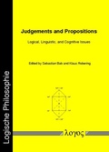 Cover: Judgements and Propositions - Logos Berlin