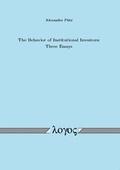 Cover: The Behavior of Institutional Investors: Three Essays - Logos Berlin