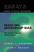 Cover: Reducing Intergroup Bias - Psychology Press Ltd