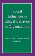 Cover: Social Influences on Ethical Behavior in Organizations - Psychology Press