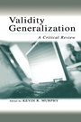 Cover: Validity Generalization - Psychology Press Ltd