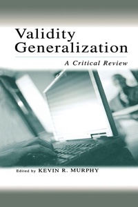 Enlarge image Cover: Validity Generalization - Psychology Press Ltd