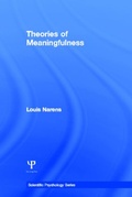 Cover: Theories of Meaningfulness - Psychology Press