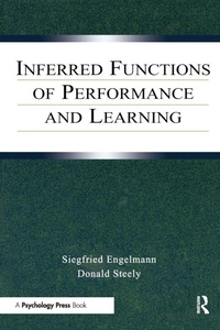 Enlarge image Cover: Inferred Functions of Performance and Learning - Psychology Press Ltd