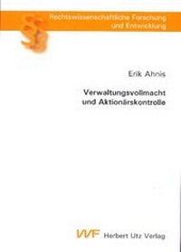 Abbildung von: Verwaltungsvollmacht und Aktionärskontrolle - utzverlag GmbH