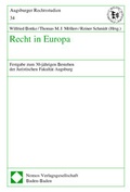 Cover: Recht in Europa - Nomos