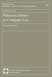 Abbildung von: Fiduciary Duties in Company Law - Nomos