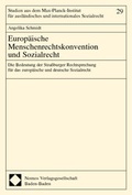 Cover: Europ&auml;ische Menschenrechtskonvention und Sozialrecht - Nomos