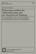 Abbildung von: Plazierungsverfahren bei Aktienemissionen und der Anspruch auf Zuteilung - Nomos