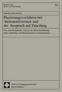 Abbildung von: Plazierungsverfahren bei Aktienemissionen und der Anspruch auf Zuteilung - Nomos