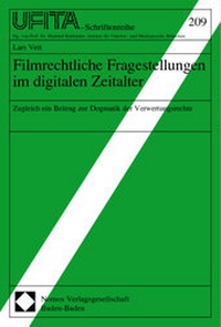 Abbildung von: Filmrechtliche Fragestellungen im digitalen Zeitalter - Nomos