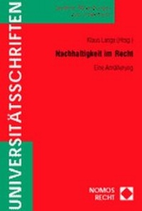 Bild: Nachhaltigkeit im Recht - Nomos