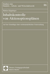 Enlarge image Cover: Inhaltskontrolle von Aktienoptionsplänen - Nomos