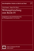 Cover: Wirkungsforschung zum Recht IV - Nomos