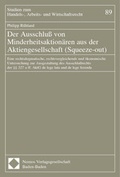 Abbildung von: Der Ausschluß von Minderheitsaktionären aus der Aktiengesellschaft (Squeeze-out) - Nomos
