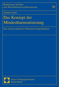 Abbildung von: Das Konzept der Mindestharmonisierung - Nomos