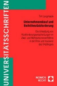 Abbildung von: Unternehmenskauf und Beihilfenrückforderung - Nomos