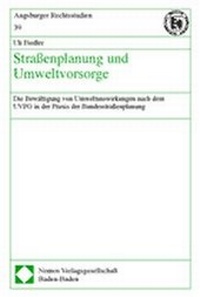 Bild: Straßenplanung und Umweltvorsorge - Nomos