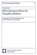 Cover: Mitwirkungsverbote bei Vergabeverfahren - Nomos