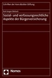 Abbildung von: Sozial- und verfassungsrechtliche Aspekte der Bürgerversicherung - Nomos