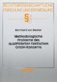 Abbildung von: Methodologische Probleme des qualifizierten faktischen GmbH-Konzern - utzverlag GmbH