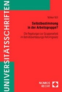 Abbildung von: Selbstbestimmung in der Arbeitsgruppe? - Nomos