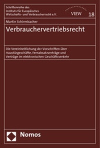 Abbildung von: Verbrauchervertriebsrecht - Nomos