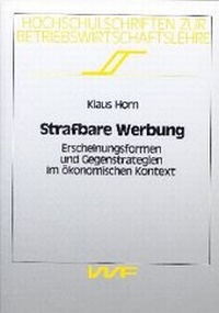 Abbildung von: Strafbare Werbung - utzverlag GmbH