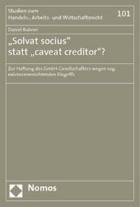 Abbildung von: "Solvat socius" statt "caveat creditor"? - Nomos