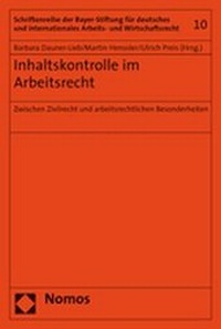 Abbildung von: Inhaltskontrolle im Arbeitsrecht - Nomos