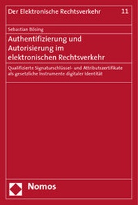 Abbildung von: Authentifizierung und Autorisierung im elektronischen Rechtsverkehr - Nomos