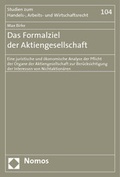 Abbildung von: Das Formalziel der Aktiengesellschaft - Nomos