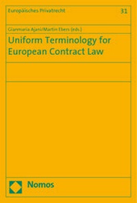 Abbildung von: Uniform Terminology for European Contract Law - Nomos