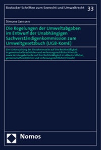 Bild: Die Regelungen der Umweltabgaben im Entwurf der Unabhängigen Sachverständigenkommission zum Umweltgesetzbuch (UGB-KomE) - Nomos