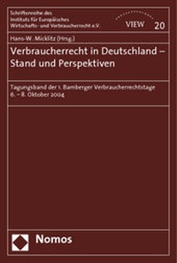Abbildung von: Verbraucherrecht in Deutschland - Stand und Perspektiven - Nomos