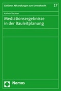 Abbildung von: Mediationsergebnisse in der Bauleitplanung - Nomos