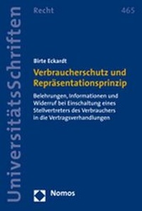 Abbildung von: Verbraucherschutz und Repräsentationsprinzip - Nomos