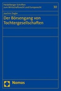 Abbildung von: Der Börsengang von Tochtergesellschaften - Nomos