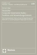 Cover: Deutscher Corporate Governance Kodex - Funktion und Verwendungschancen - Nomos