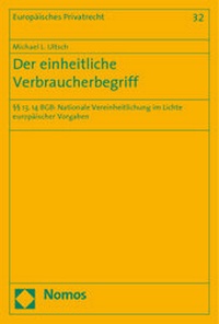 Abbildung von: Der einheitliche Verbraucherbegriff - Nomos