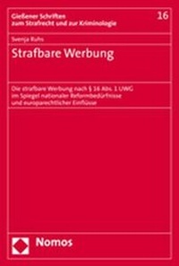 Abbildung von: Strafbare Werbung - Nomos