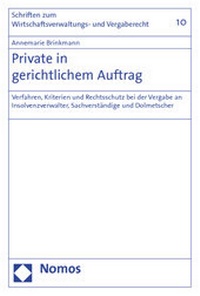 Abbildung von: Private in gerichtlichem Auftrag - Nomos