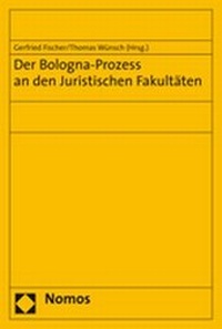 Abbildung von: Der Bologna-Prozess an den Juristischen Fakultäten - Nomos