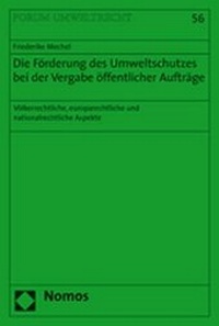 Bild: Die Förderung des Umweltschutzes bei der Vergabe öffentlicher Aufträge - Nomos