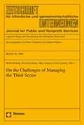 Cover: On the Challenges of Managing the Third Sector - Nomos