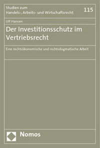 Abbildung von: Der Investitionsschutz im Vertriebsrecht - Nomos