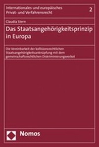 Abbildung von: Das Staatsangehörigkeitsprinzip in Europa - Nomos