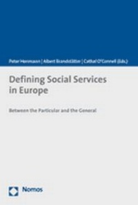 Enlarge image Cover: Defining Social Services in Europe - Nomos