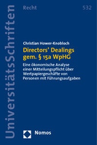 Abbildung von: Directors' Dealings gem. § 15a WpHG - Nomos