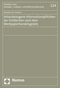 Abbildung von: Anlassbezogene Informationspflichten der Emittenten nach dem Wertpapierhandelsgesetz - Nomos
